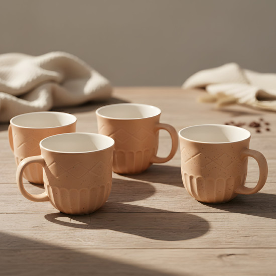 Porcelain Mug Set - 4 Pcs